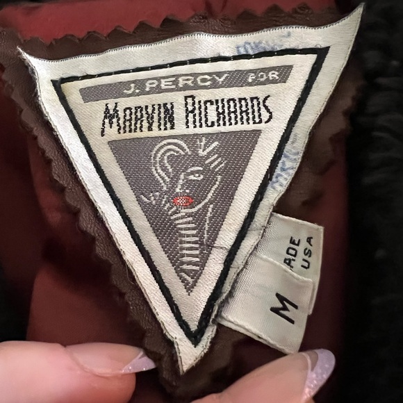 VINTAGE J Percy for Marvin Richards 100% Leather Jacket - Picture 6 of 8